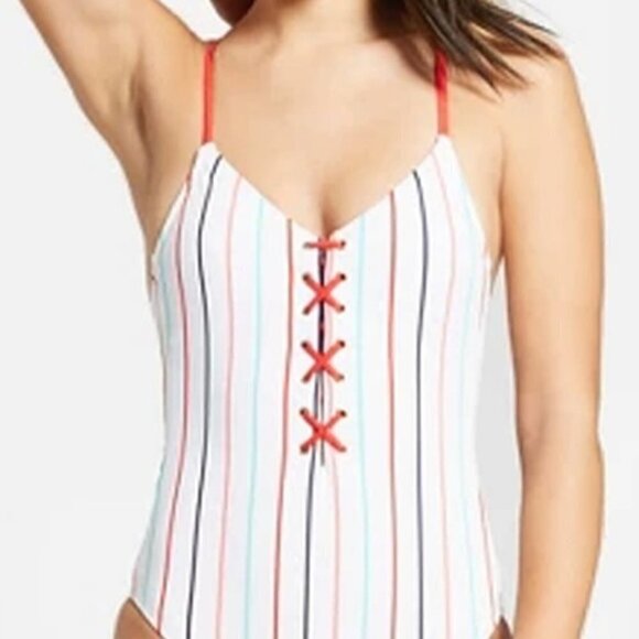 NEW stripe one piece - Picture 3 of 9